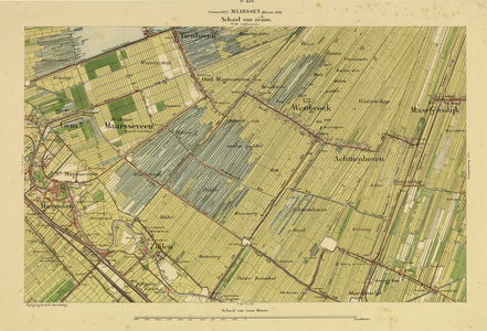 214048 Topografische kaart van het gebied ten noorden van de stad Utrecht; met weergave van de verkavelingen, ...